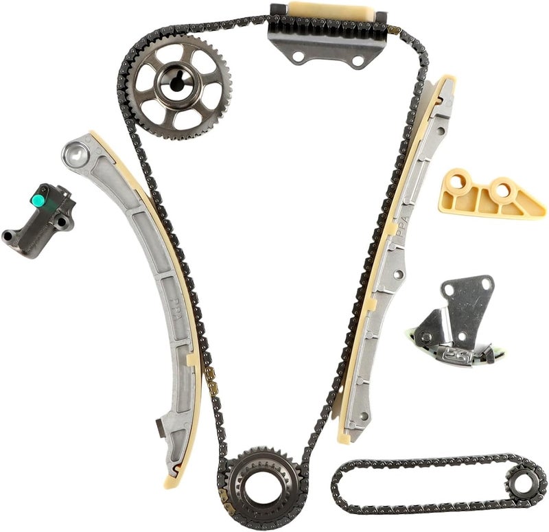 Autodevil Store Engine Timing Chain Kit Compatible with Accord 2003-2007 2.4L for CR-V 2002-2009 2.4L L4 2354CC with Tensioner Guide Rail Grease Pump Chain Car Replacement Parts 176L 62L K24A1 K24A4 - Image 1
